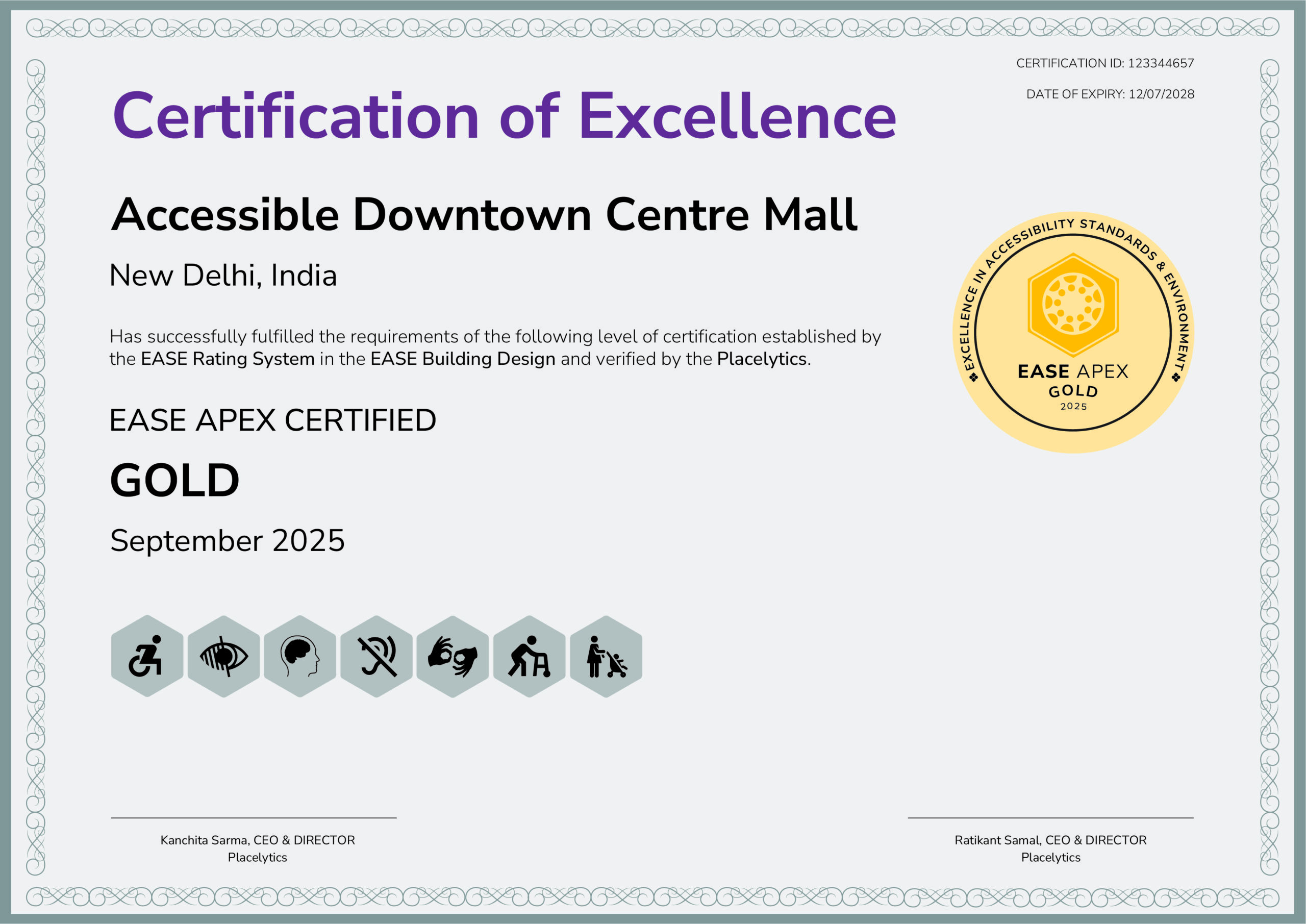 Landscape certificate